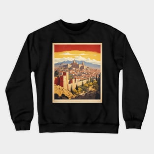 Walls of Avila Spain Travel Tourism Retro Vintage Crewneck Sweatshirt